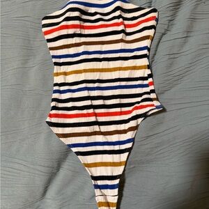Urban Outfitters Striped Multicolor Bodysuit